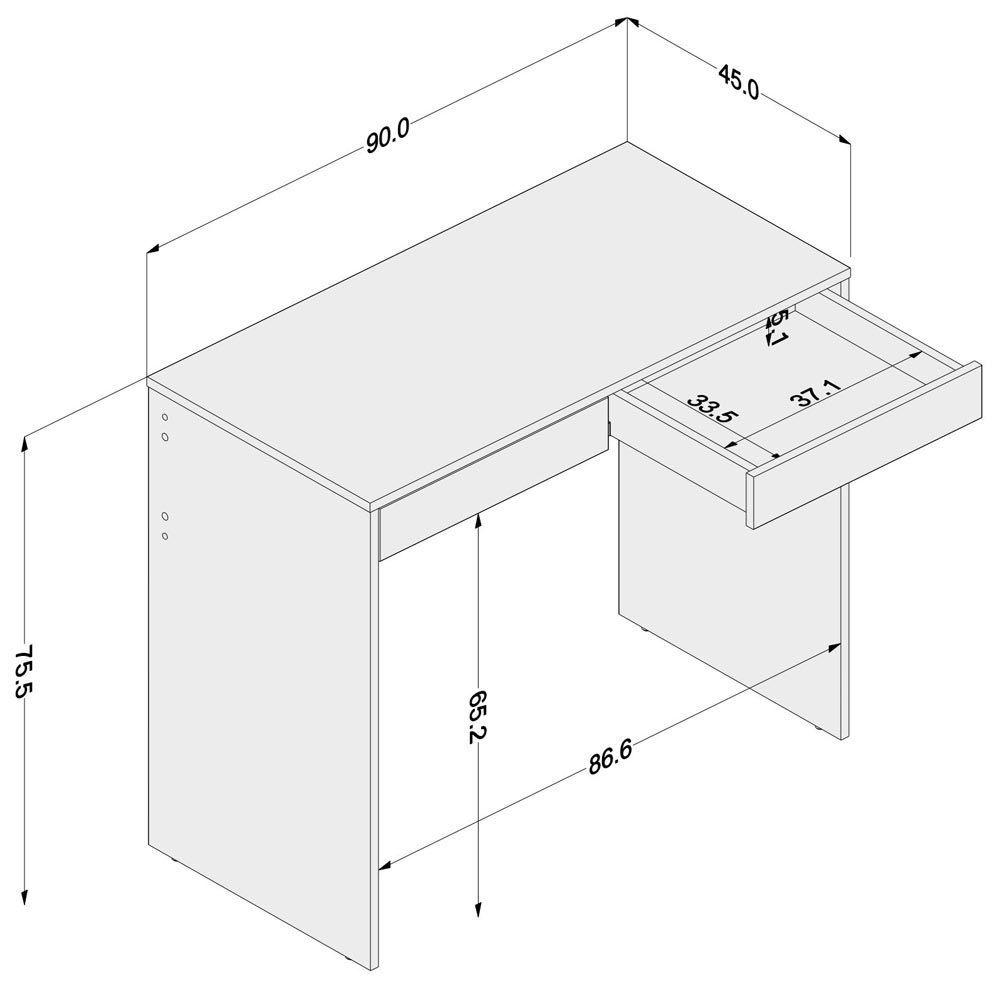 Mesa para Computador 2 Gavetas Tijuca Branco BP - Politorno - Outros ...