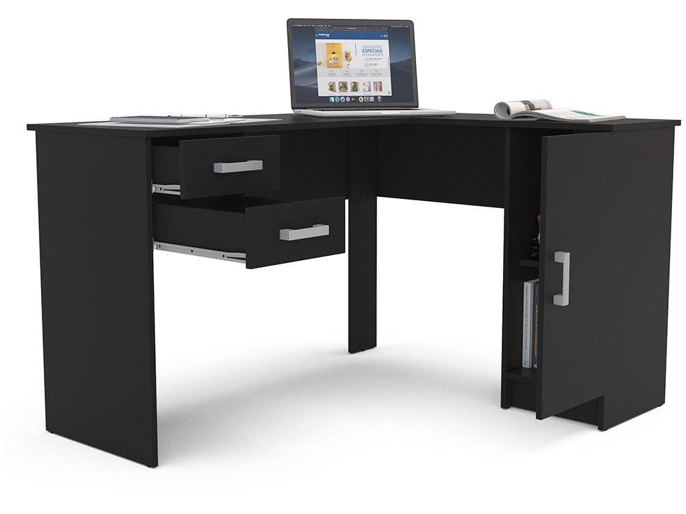 Mesa para Computador de Canto 2 Gavetas 1 Porta Politorno Barcelona