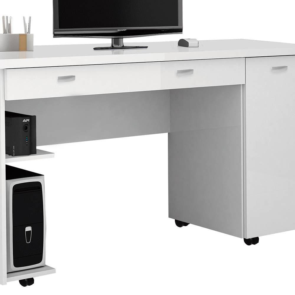 Mesa para Computador Escrivaninha com Ariel Branco ...