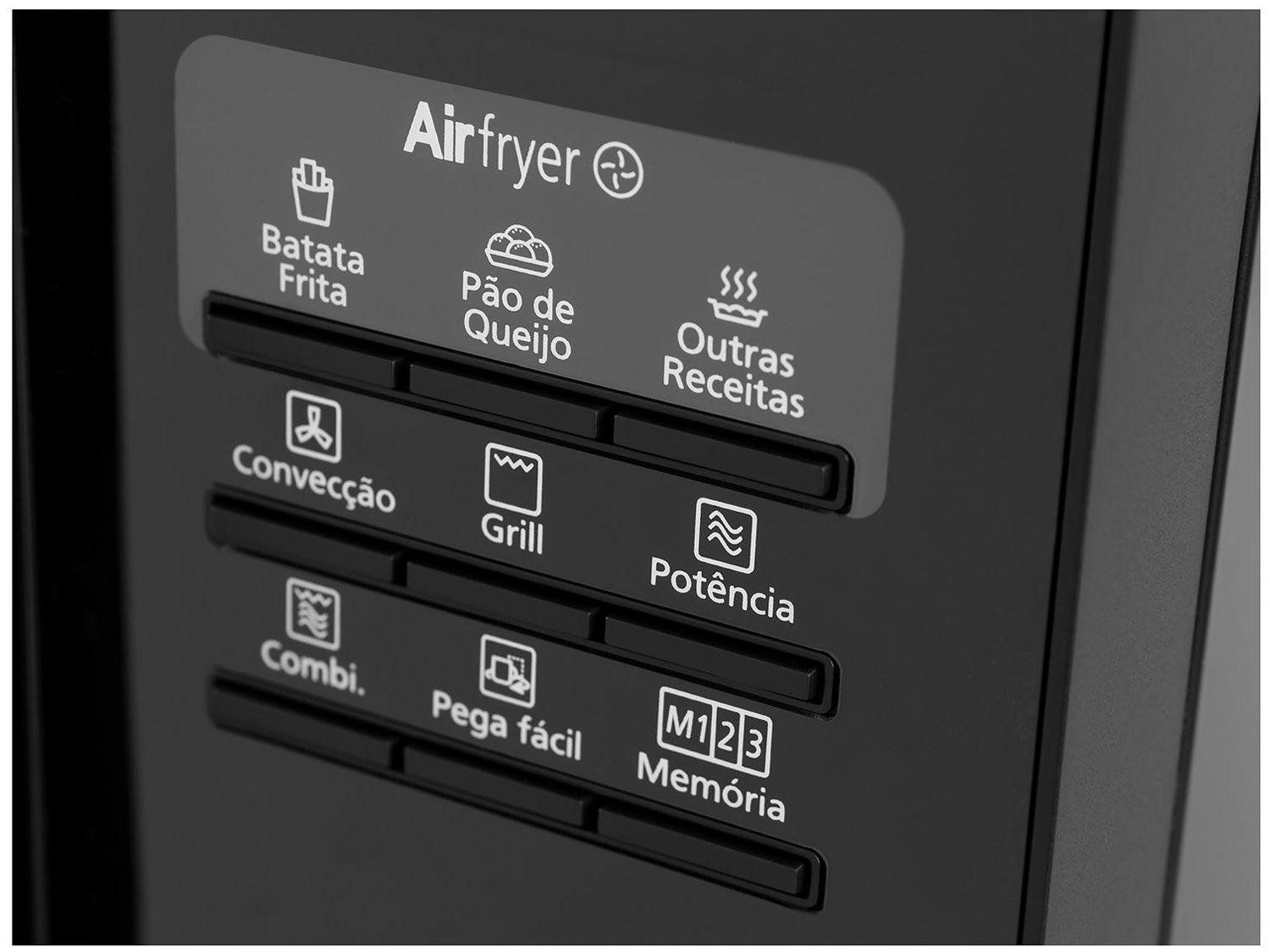 Micro-ondas AirFryer 4 em 1 Panasonic CD89 Black Glass 30L