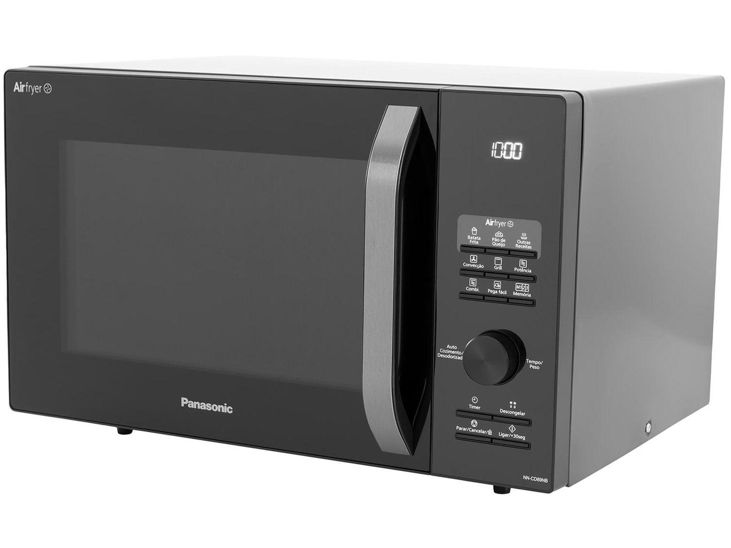 Micro-ondas AirFryer 4 em 1 Panasonic CD89 Black Glass 30L