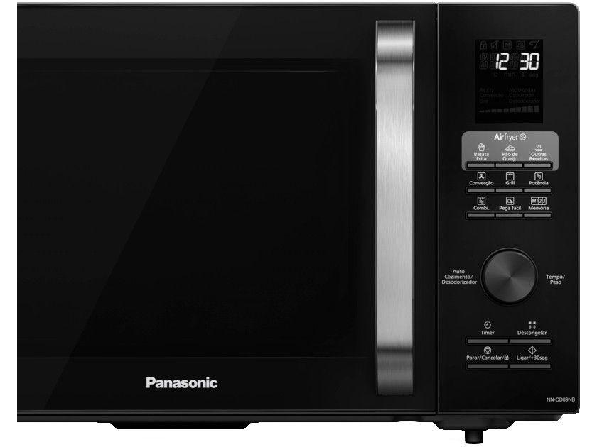 Micro-ondas AirFryer 4 em 1 Panasonic CD89 Black Glass 30L
