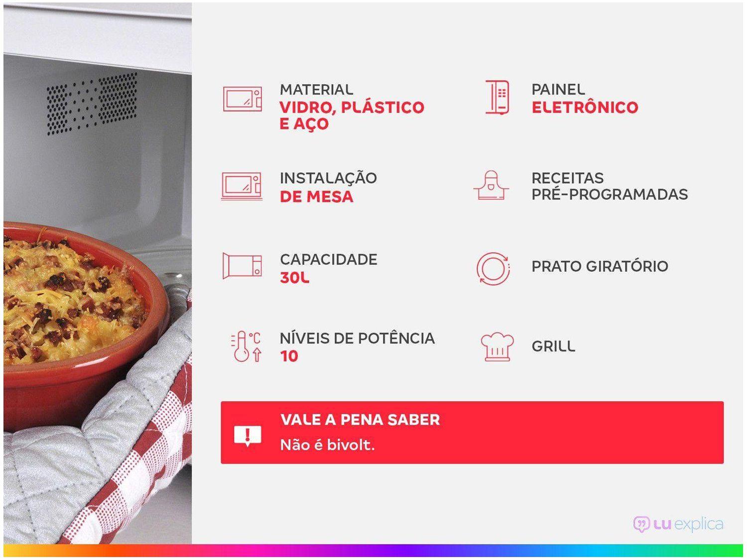 Micro-ondas AirFryer 4 em 1 Panasonic CD89 Black Glass 30L
