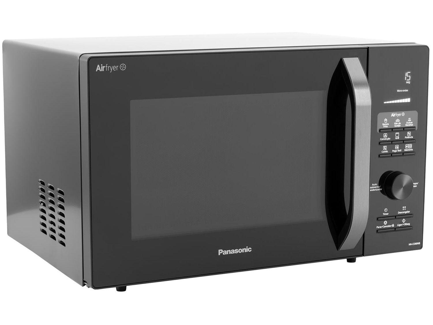 Micro-ondas AirFryer 4 em 1 Panasonic CD89 Black Glass 30L