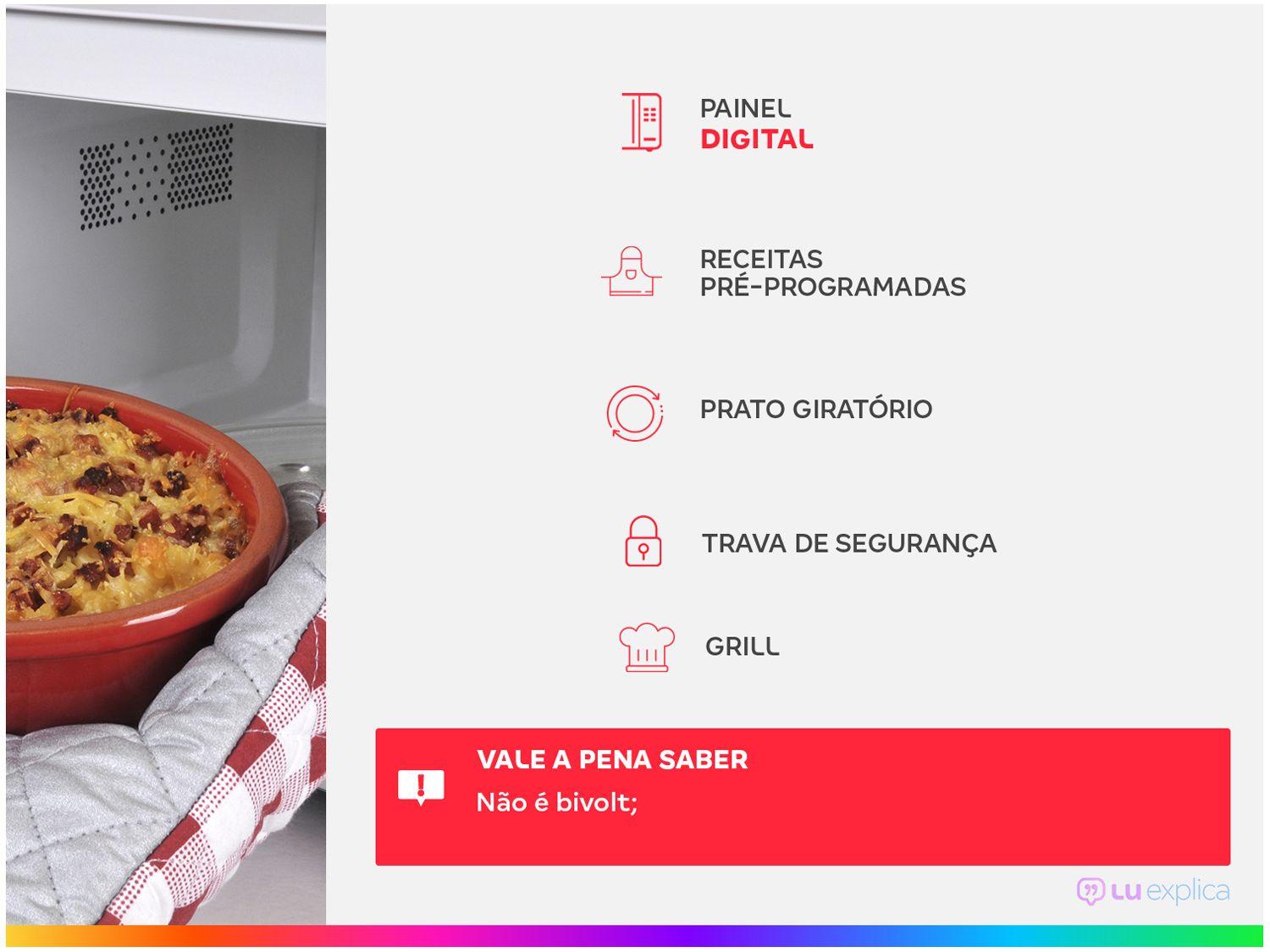 Micro-ondas Brastemp 32L Preto com Grill BMG45AE