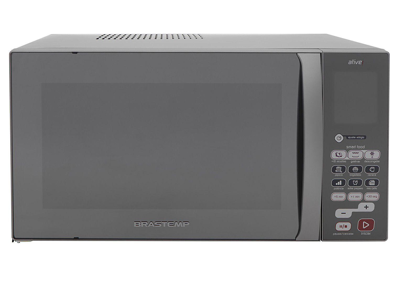 Micro-ondas Brastemp 38L Espelhado com Grill Ative! BMJ38 ARANA