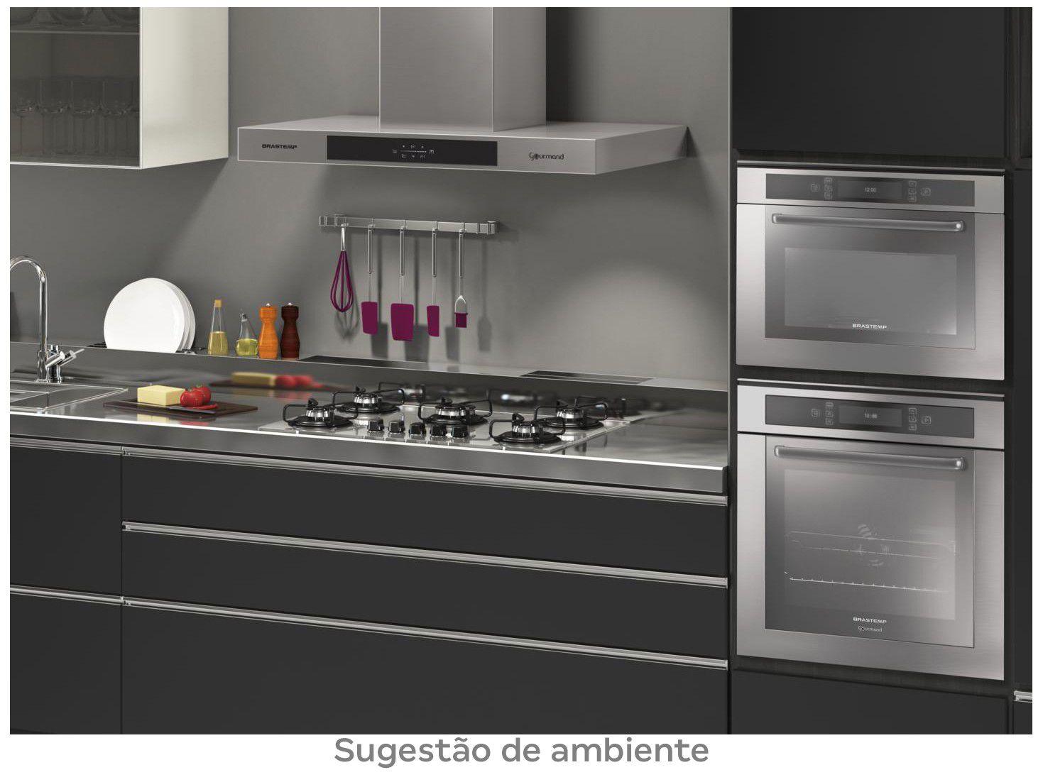 Micro-ondas Brastemp 40L Inox de Embutir com Grill BMO40