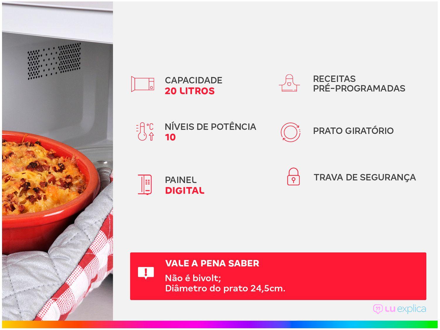 Micro-ondas Consul 20L Cinza
