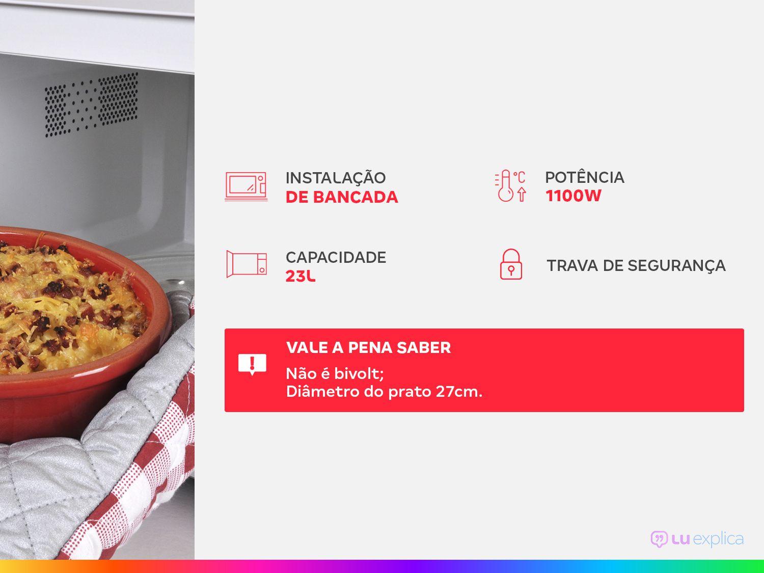 Micro-ondas Electrolux 23L Preto Efficient