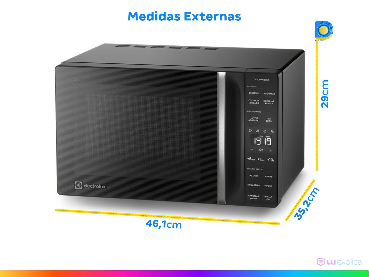 Micro-ondas Electrolux 23L Preto Efficient