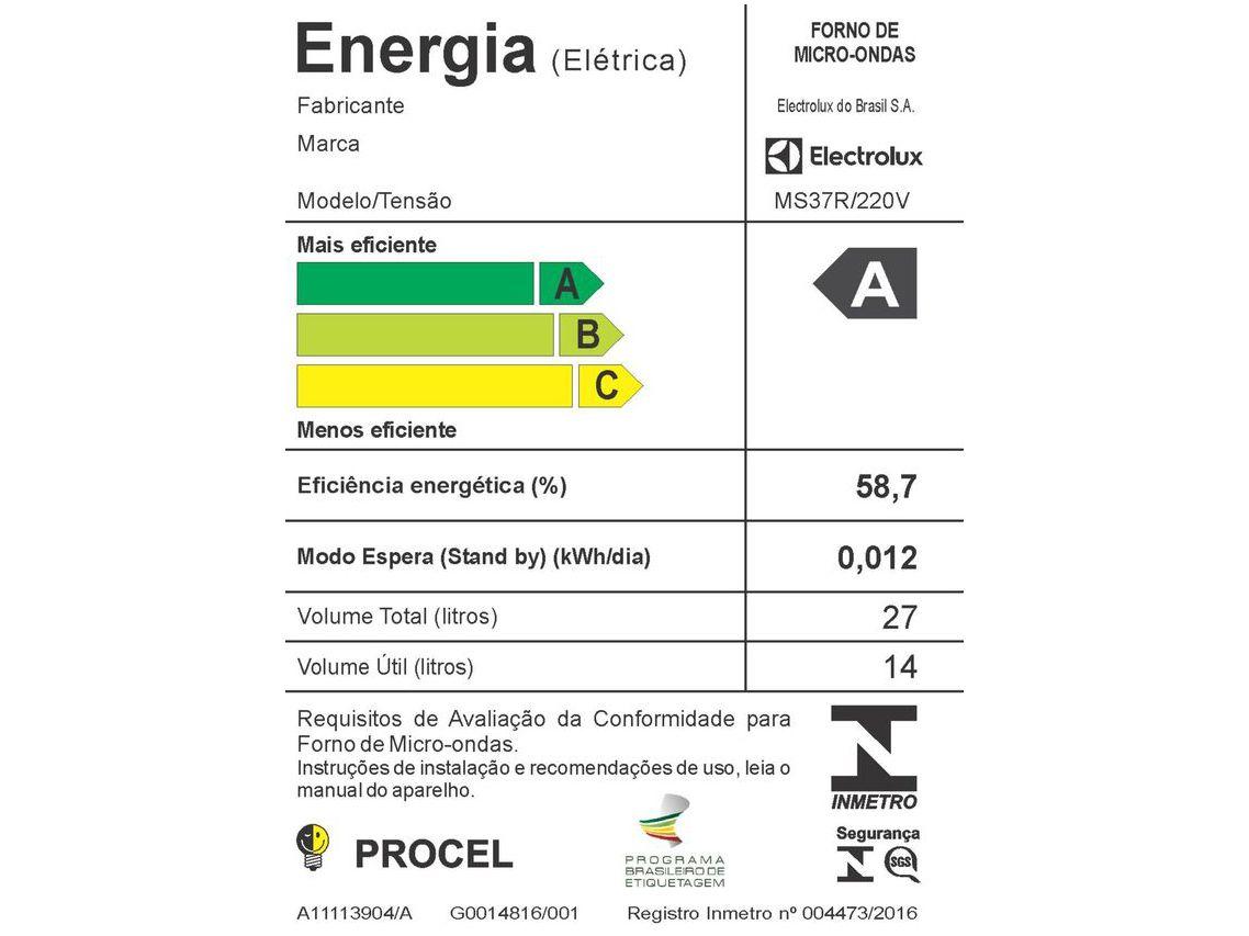 Micro-ondas Electrolux 27L MS37R