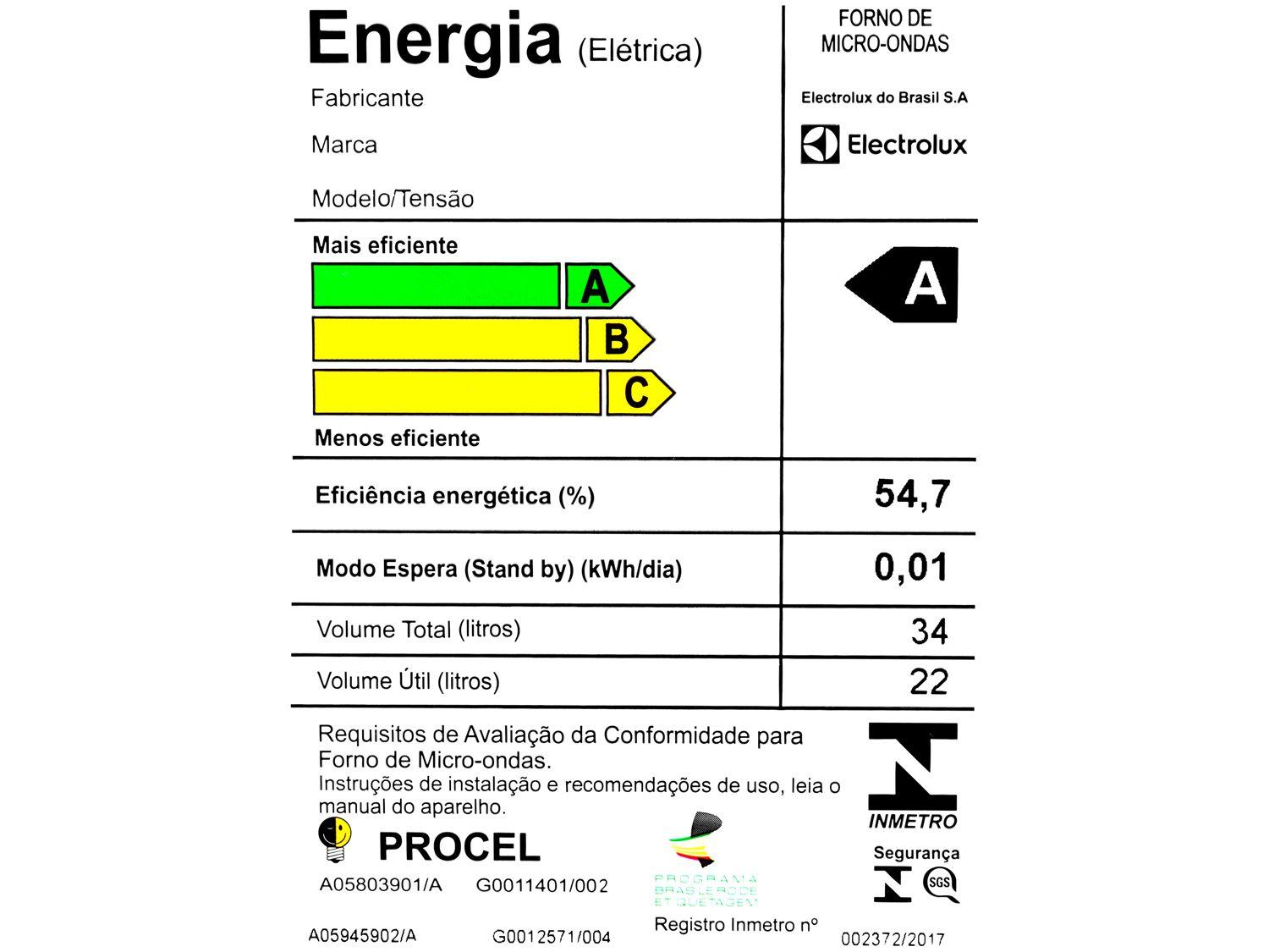 Micro-ondas Electrolux 34L MEO44 