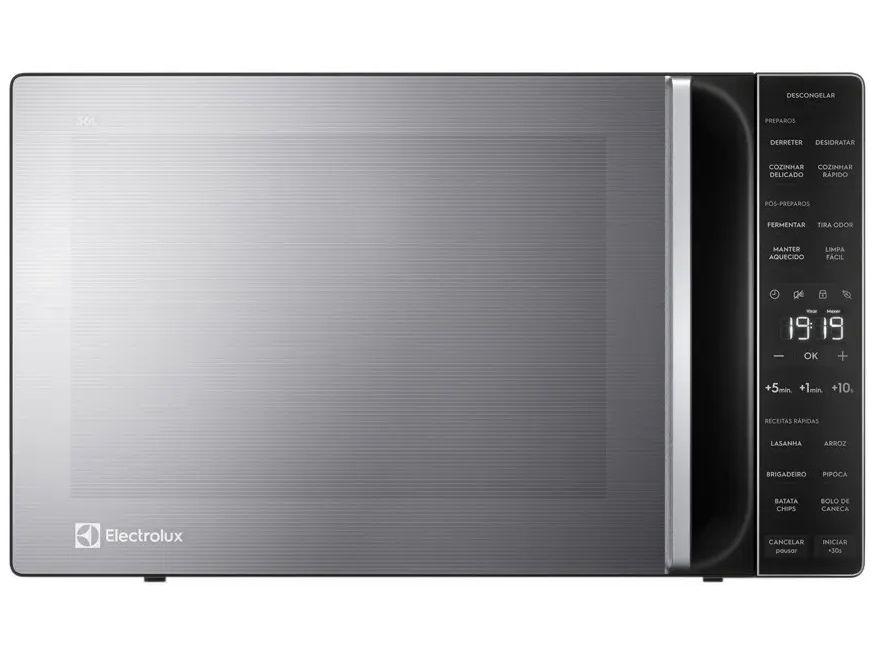 Micro-ondas Electrolux 36L Prata e Preto Espelhado Efficient ME36S