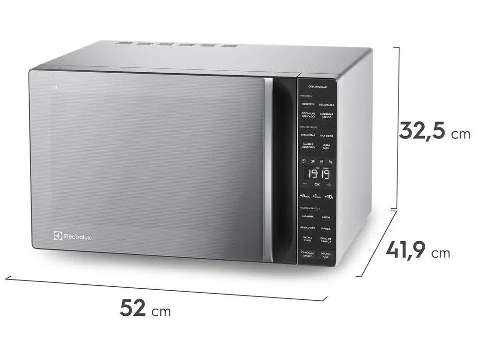 Micro-ondas Electrolux 36L Prata e Preto Espelhado Efficient ME36S