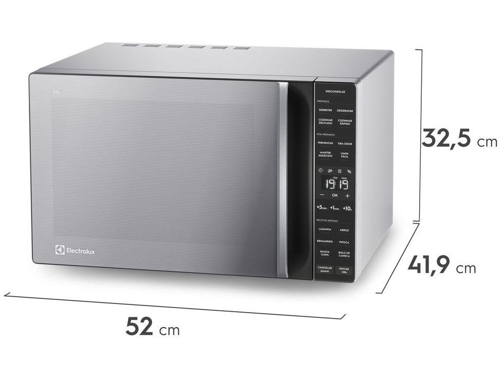 Micro-ondas Electrolux 36L Prata e Preto Espelhado Efficient ME36S