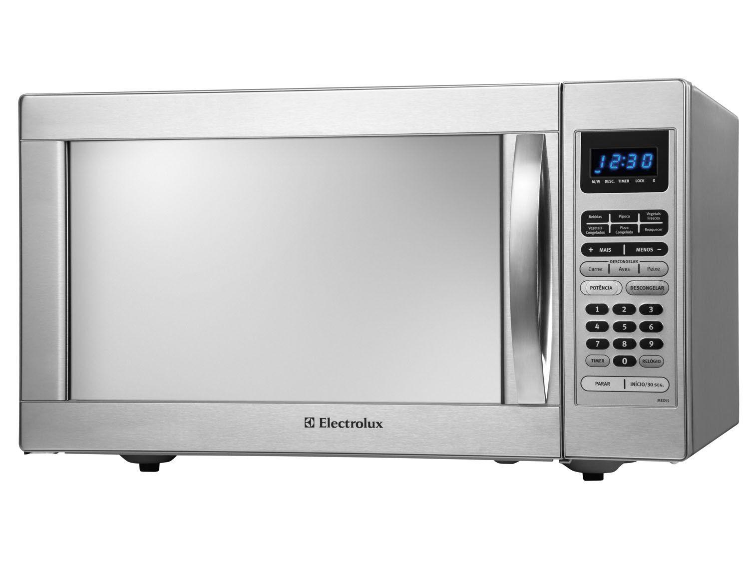 Microondas Electrolux MEX55 45L Inox Microondas Magazine Luiza