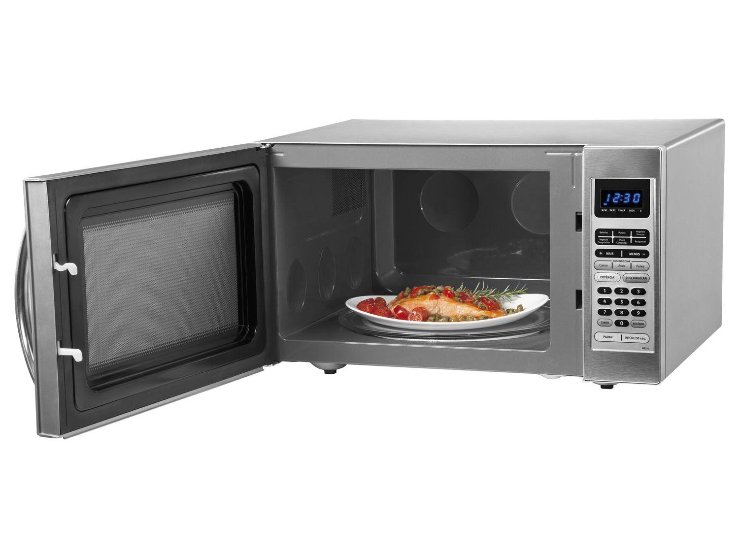 Microondas Electrolux MEX55 45L Inox Microondas Magazine Luiza