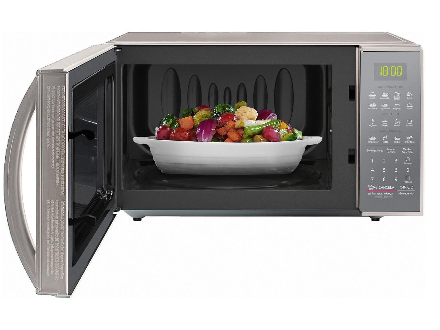 Micro-ondas LG 30L Prata MS3043BR