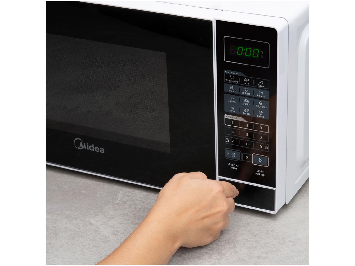 Micro-ondas Midea 20L Branco e Preto MRAS21