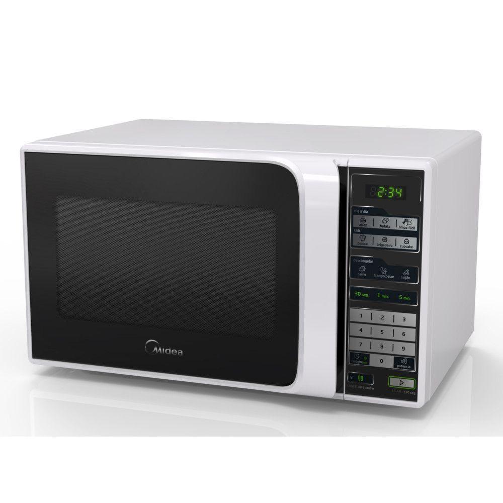 Microondas Midea Metal Branco 20L 127V MTRS21 Microondas Magazine