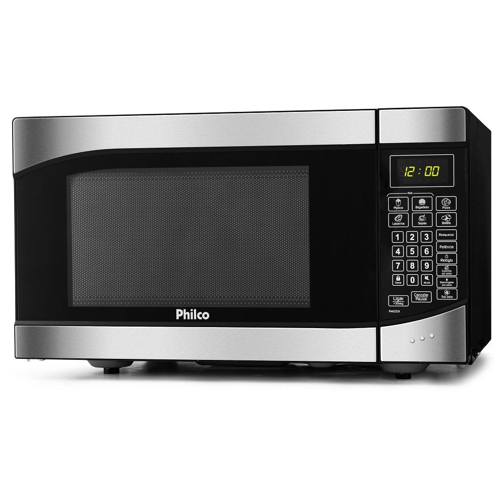 Microondas Philco 25 Litros Pmo25i Preto Com Inox 110v Microondas