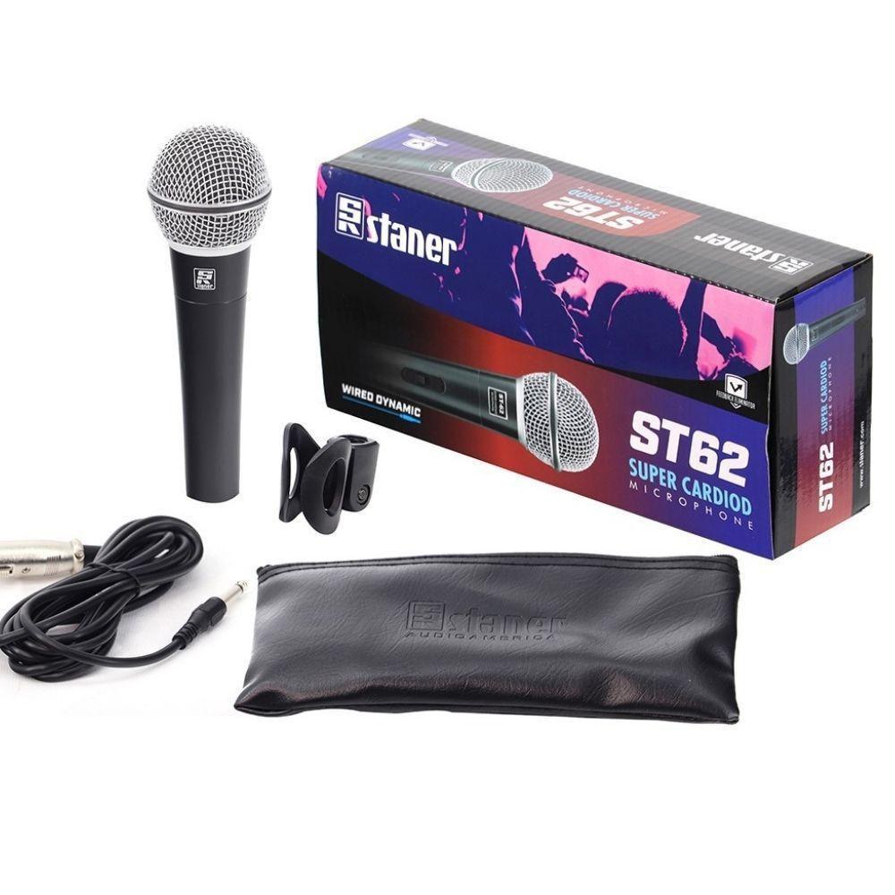 Microfone Com Fio Staner St62 Dinamico Supercardiode - Microfone Dinâmico -  Magazine Luiza