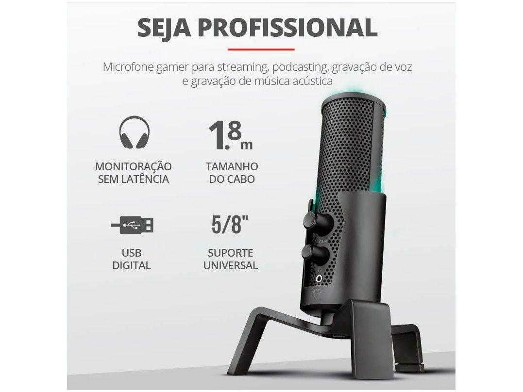 Microfone Condensador Profissional Streaming