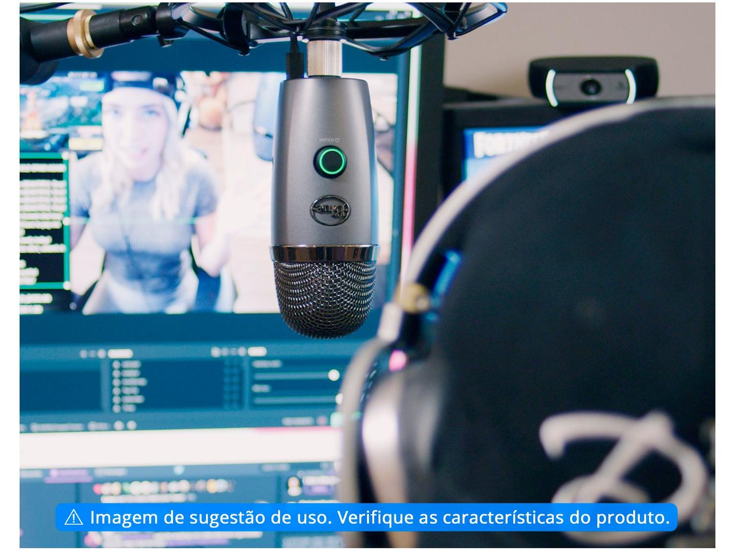 Microfone Condensador Streaming Blue