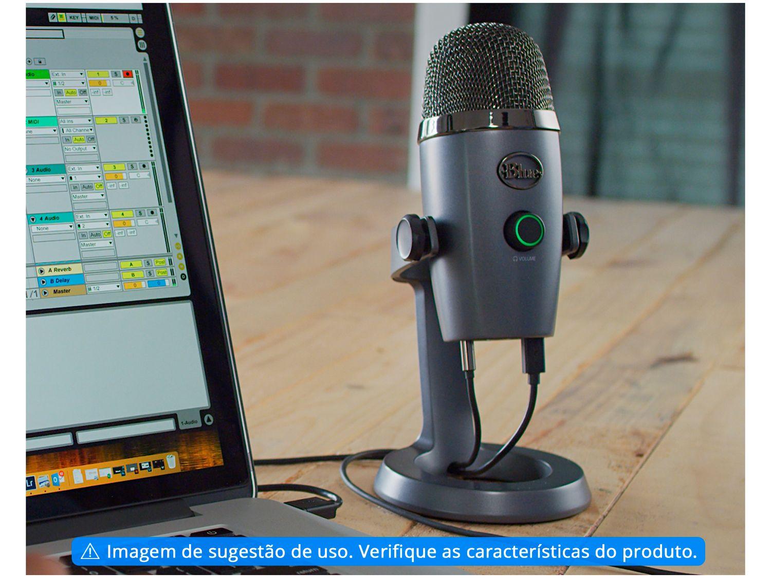 Microfone Condensador Streaming Blue