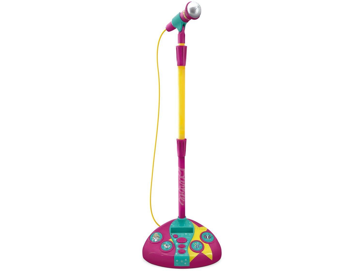 Microfone Infantil Barbie Fabuloso com Pedestal
