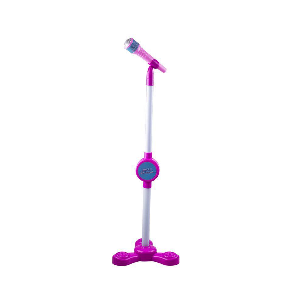 Microfone Infantil com Pedestal Super Estrela Toys & Toys 650235 - Rosa ...