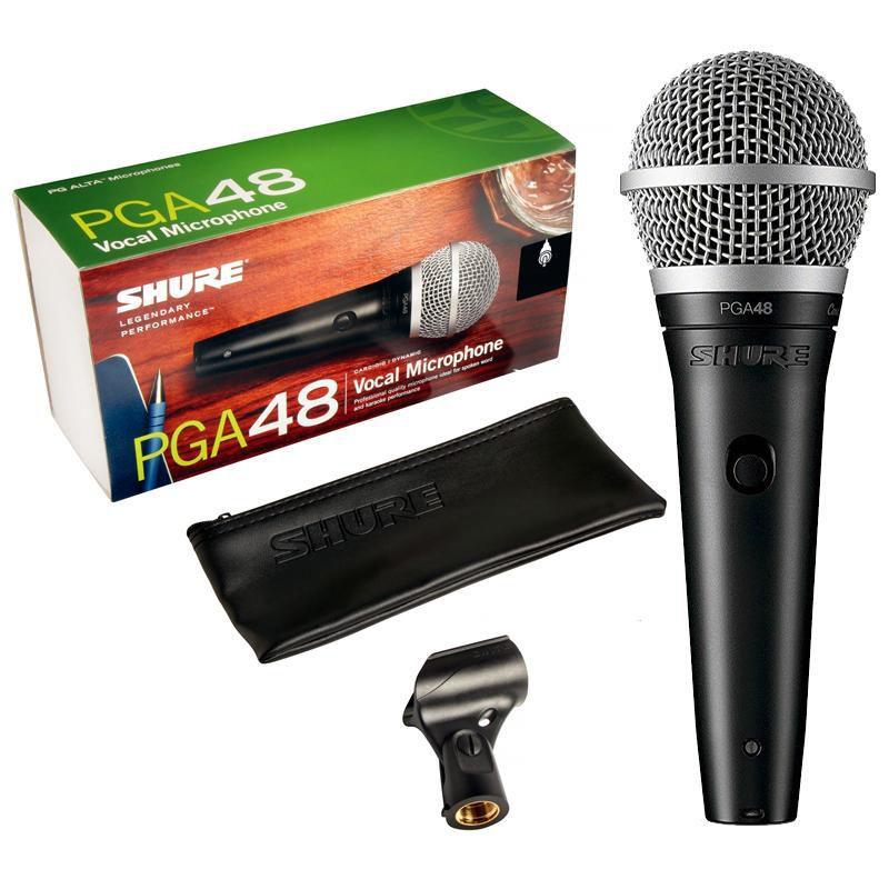 Microfone Shure PGA48 LC Microfone Dinâmico Magazine Luiza