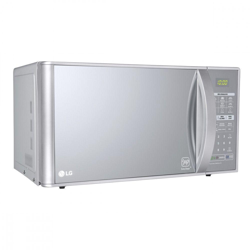 Microondas LG Easy Clean 30 L Prata Espelhado Grill 220V MH7053RA