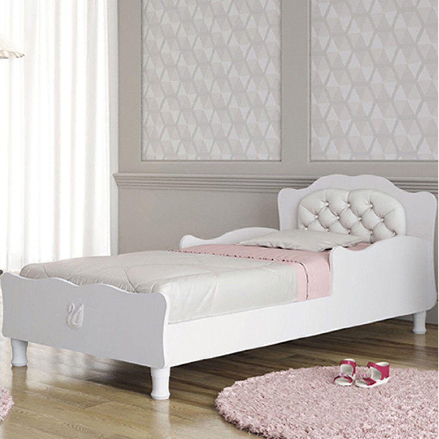 Mini Cama com Proteção Lateral Cristal Pura Magia Branco Cama