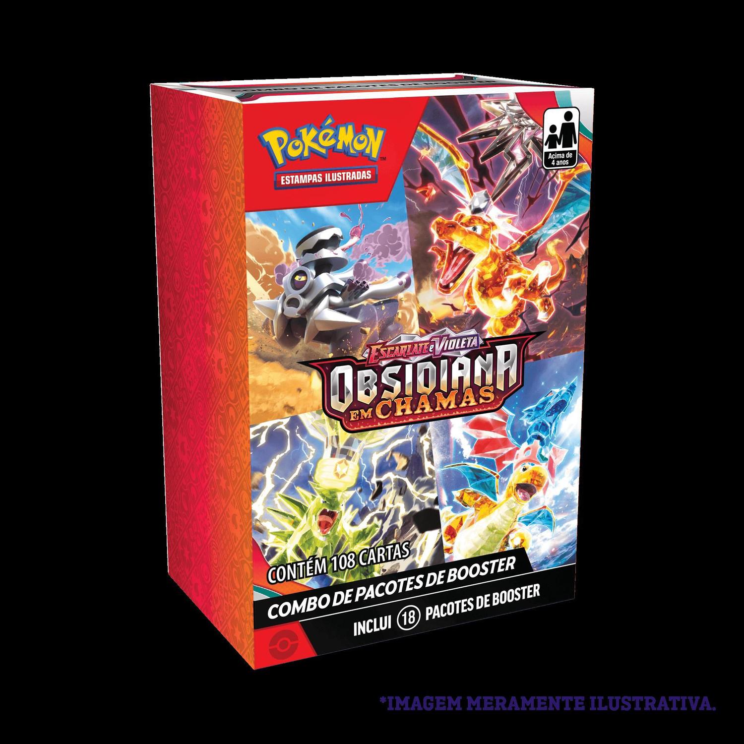 Escarlate e Violeta — Obsidiana em Chamas do Pokémon Estampas Ilustradas