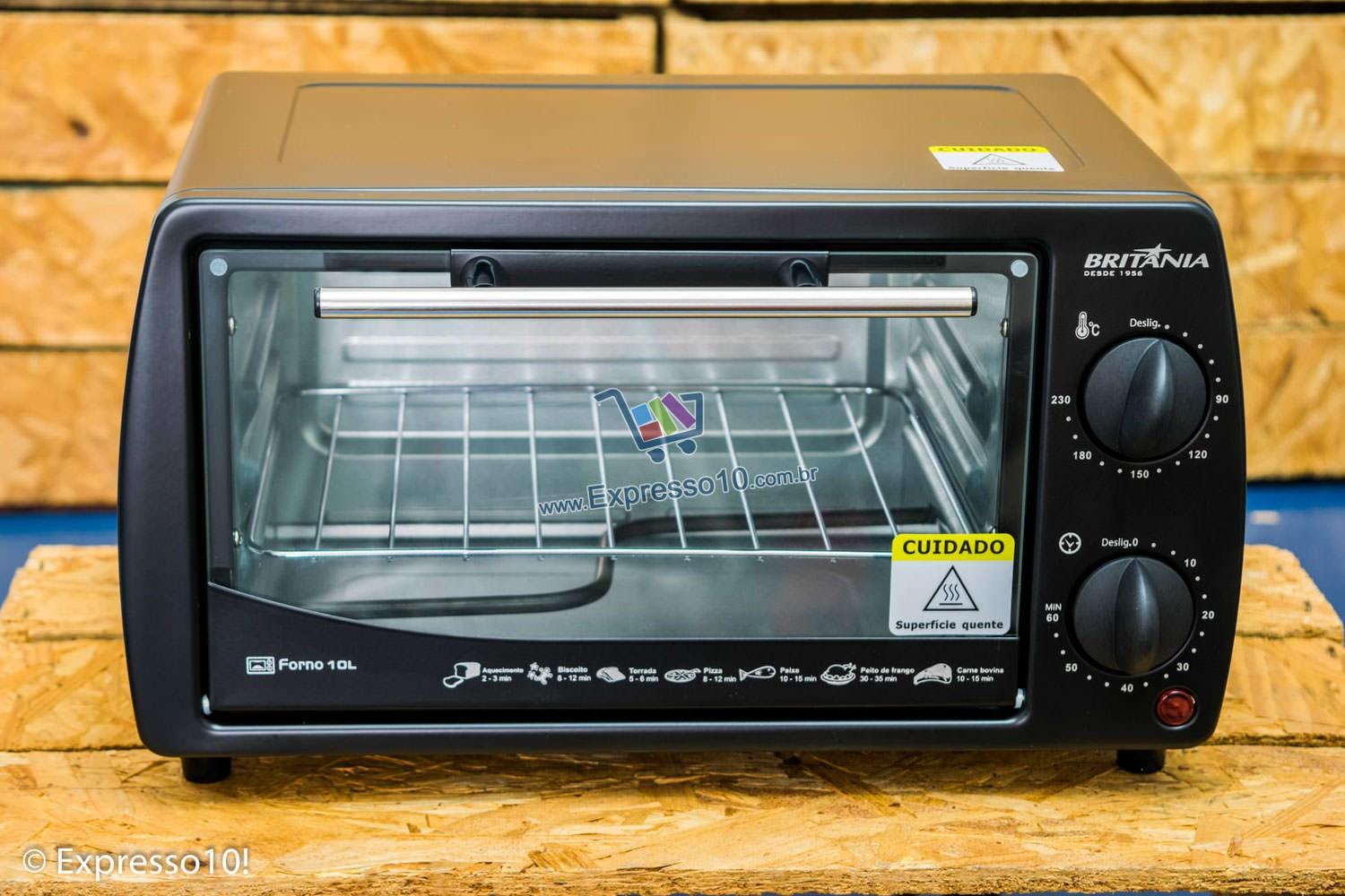 Mini Forno Elétrico 10 Litros com forma Britânia Preto - Forno Elétrico ...
