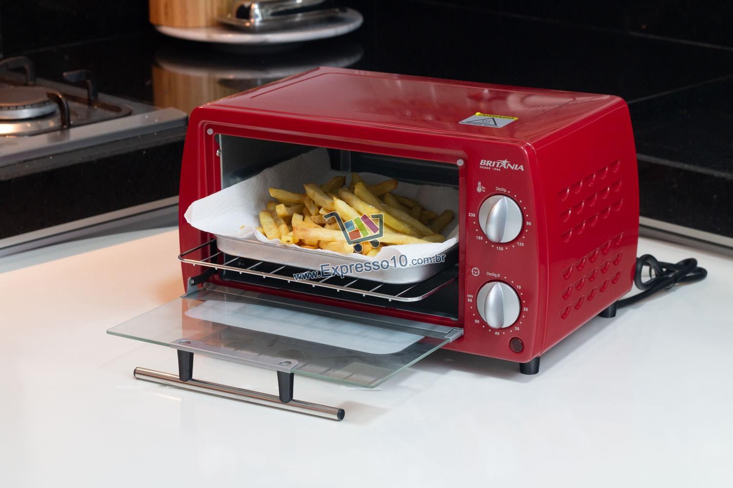 Mini Forno Elétrico 10 Litros com forma Britânia Vermelho - Forno ...