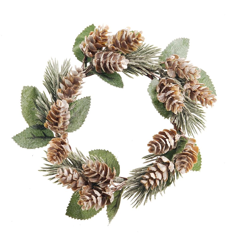 Mini Guirlanda Natal Enfeite Nevada Folha Fruta E Pinha 12cm Cromus Enfeites Para Arvore De Natal Magazine Luiza