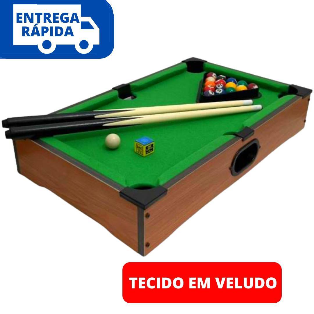 Mini Bilhar De Mesa Jogo Sinuca Portátil 31x51 - Lojas Top Lar