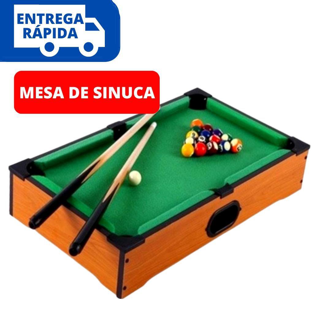 Kit Mini Mesa de Sinuca Bilhar Portátil Xj com 10 Unidades - em