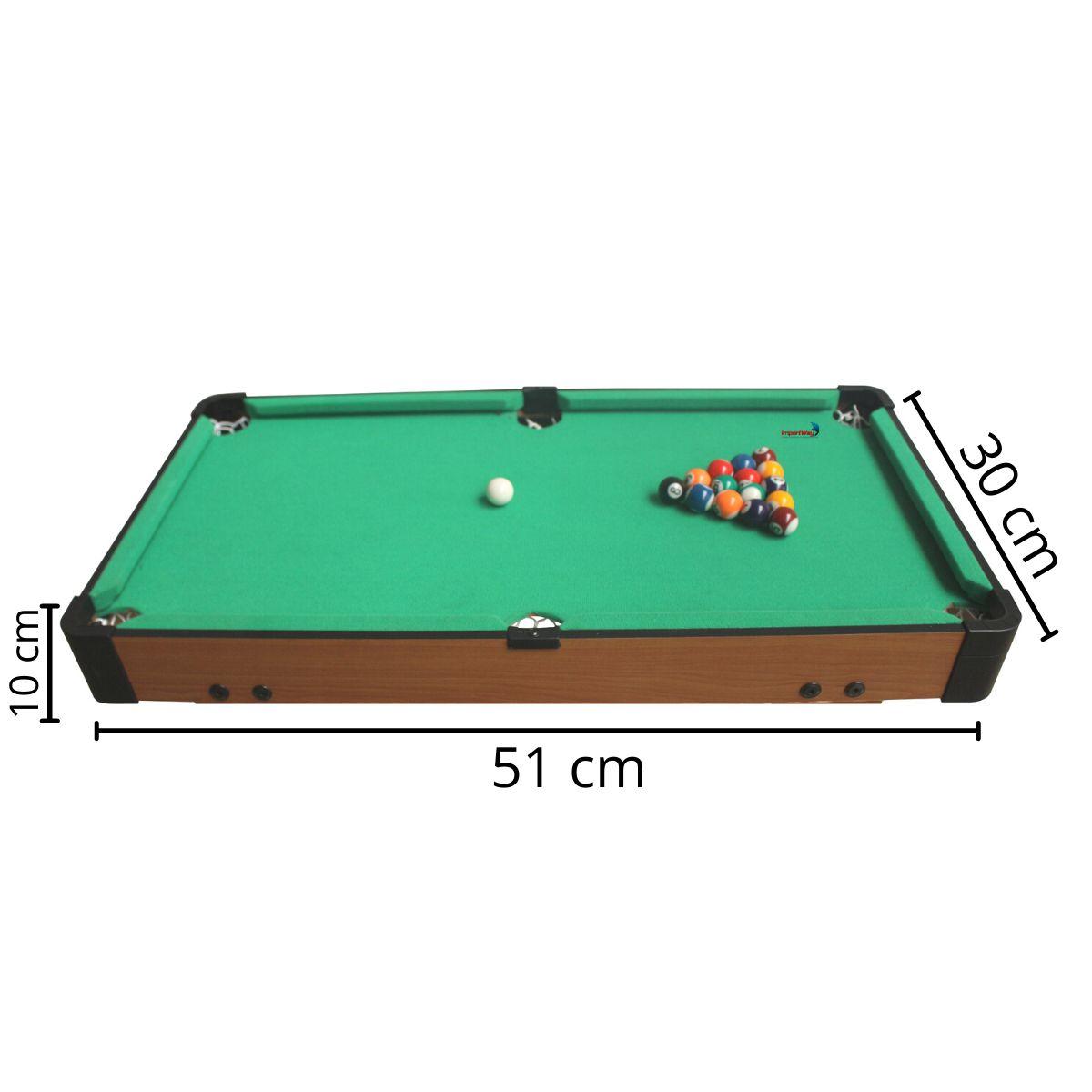 Mesa de bilhar sinuca infantil em madeira grande 52cm com pezinhos de chao  e mesa snooker crianças - MAKEDA - Sinuca / Bilhar Infantil - Magazine Luiza