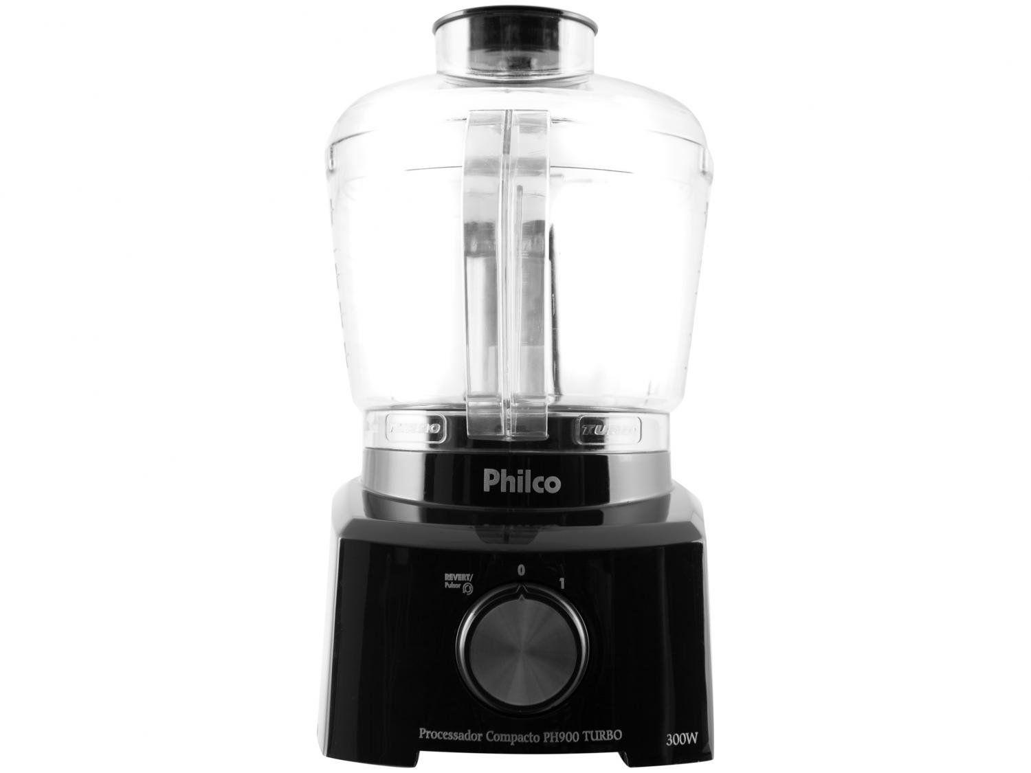 Mini Processador de Alimentos Philco 300W Preto PH900 Turbo 3 em 1