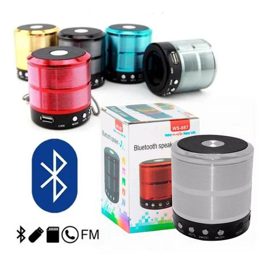 Imagem de Mini Speaker Caixa de Som Bluetooth WS-887 azul