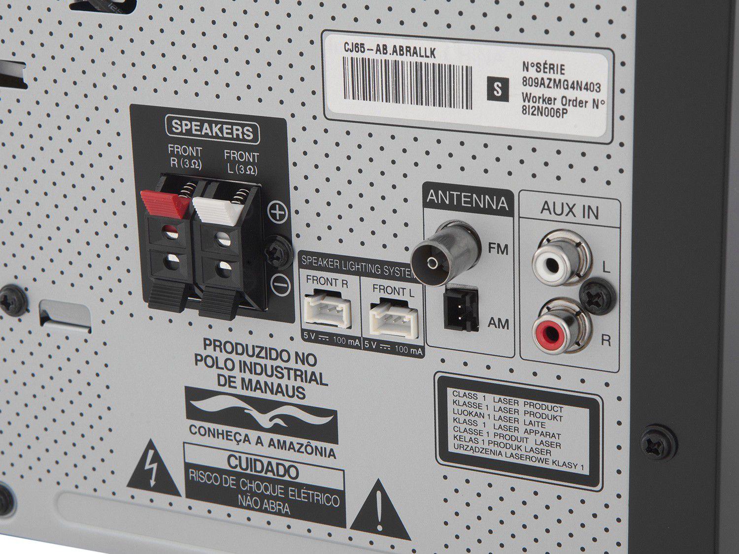 Mini System LG Bluetooth Dual USB MP3 CD Player Rádio AM/FM 810W