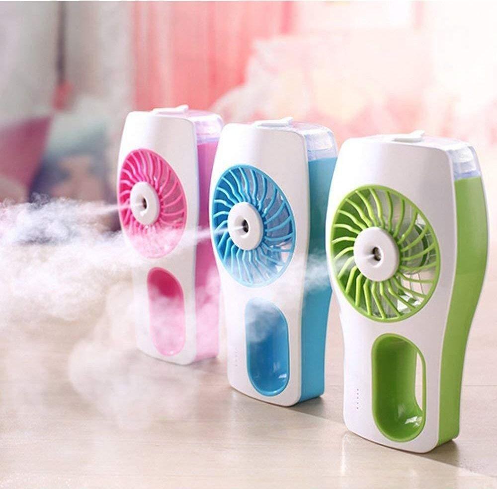 Mini Ventilador Umidificador Ar Portátil Recarregável Azul - luatek ...