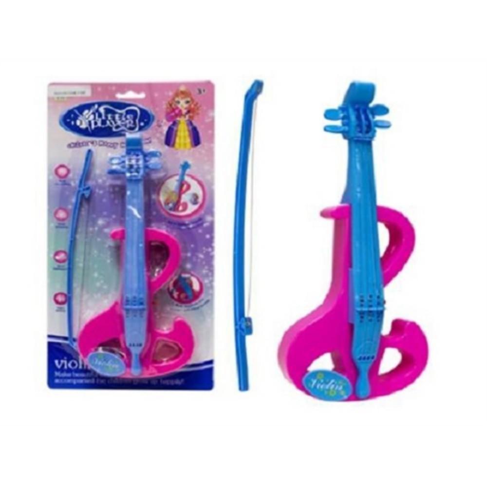 Mini violino infantil instrumento eletronico com 4 cordas e arco com ...