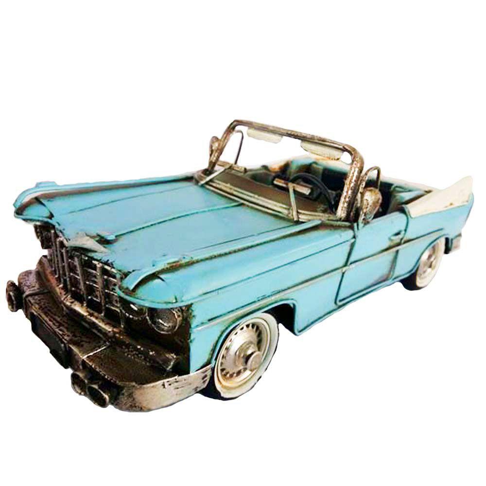 Miniatura Decorativa Carro Em Metal Conversível Azul Retrô - Versare ...