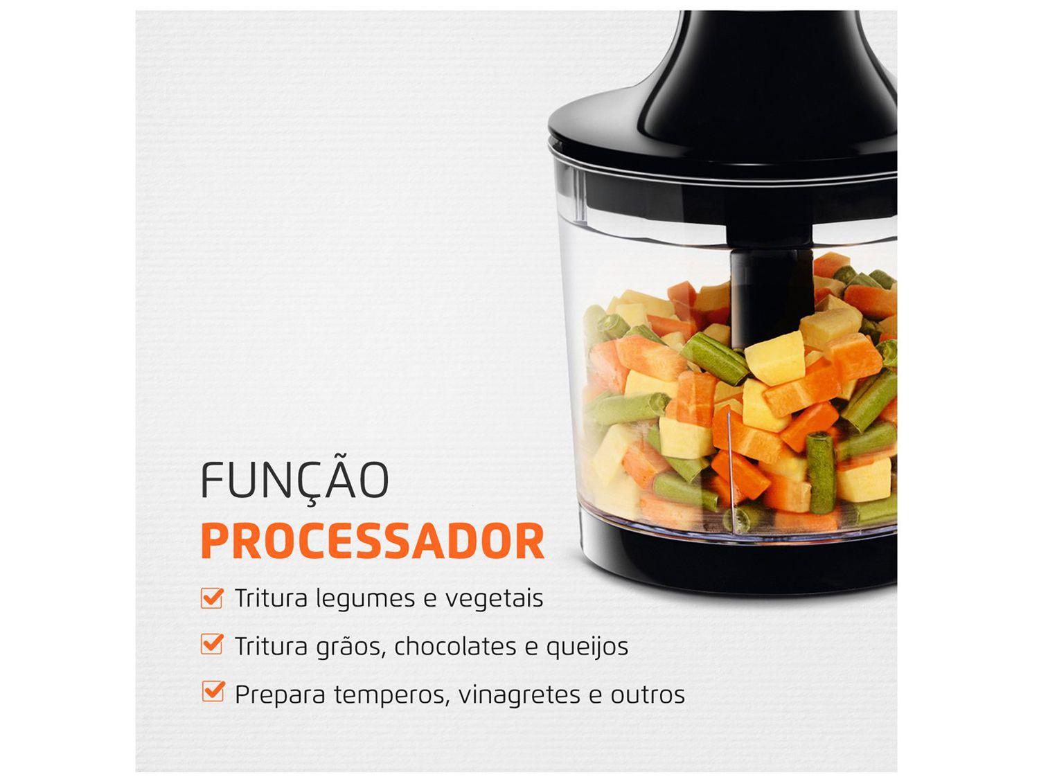 Mixer 2 em 1 Mondial 500W Preto e Prata Power Mixer Premium M-07 2 Velocidades