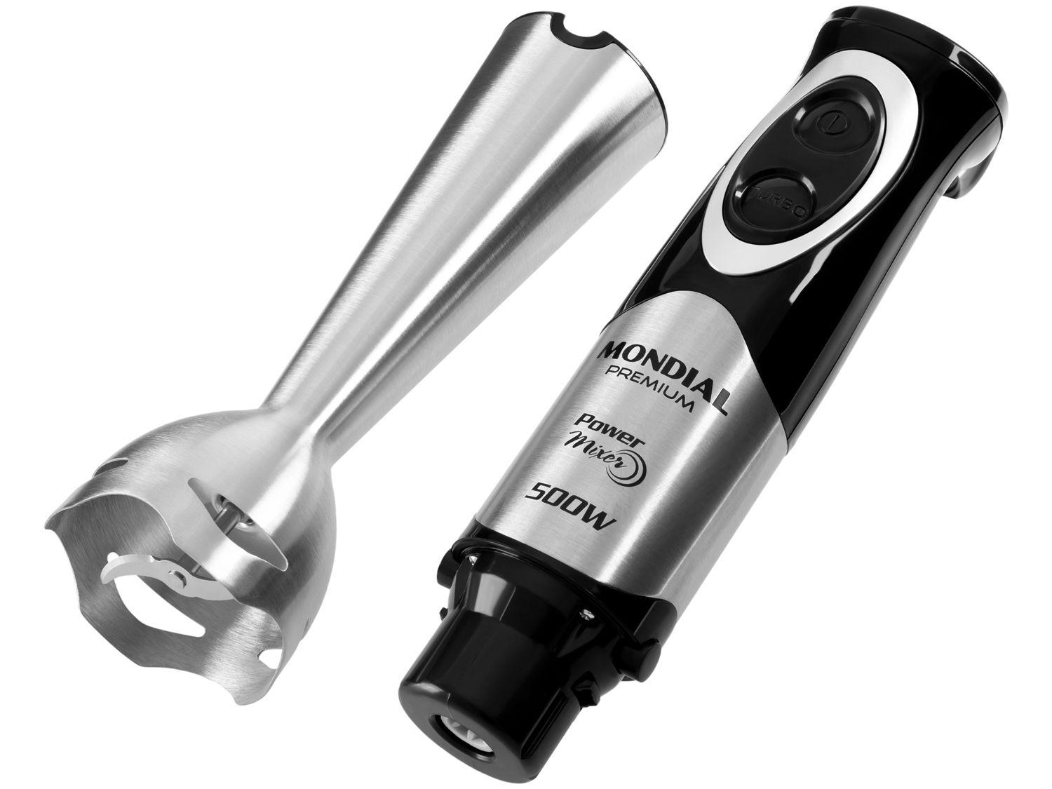 Mixer 2 em 1 Mondial 500W Preto e Prata Power Mixer Premium M-07 2 Velocidades