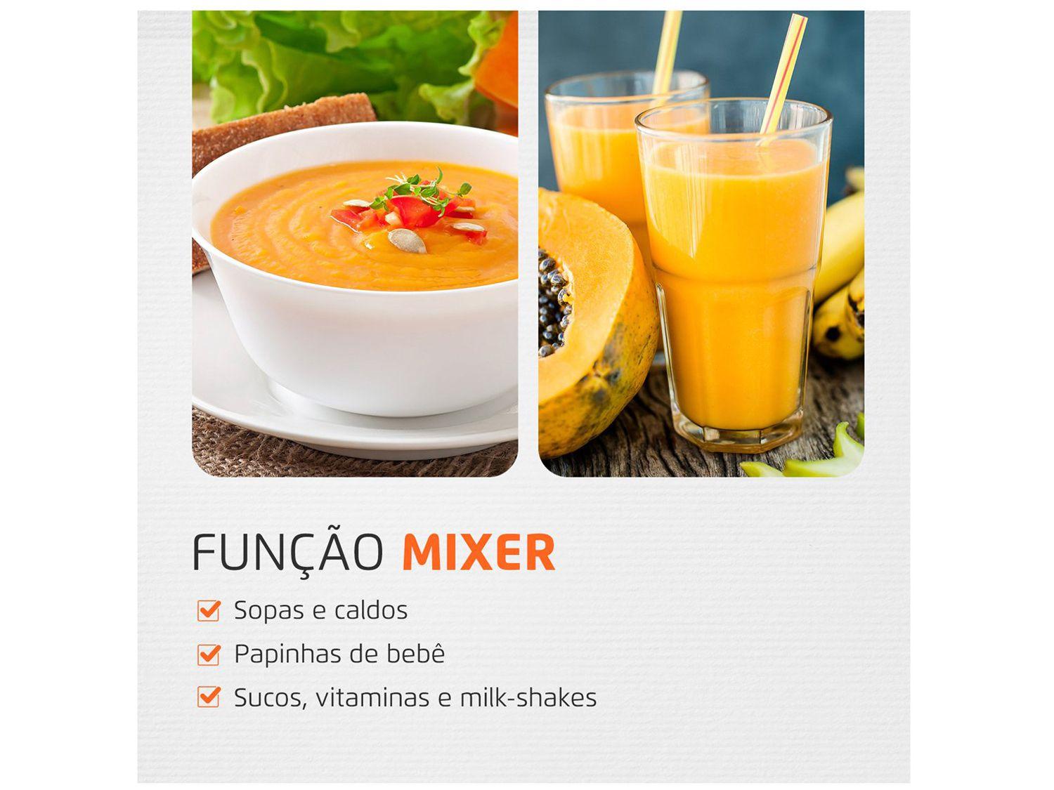 Mixer 2 em 1 Mondial 500W Preto e Prata Power Mixer Premium M-07 2 Velocidades